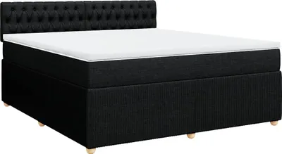 Produktbild von vidaXL Boxspringbett mit Matratze Schwarz 180x200 cm Stoff
