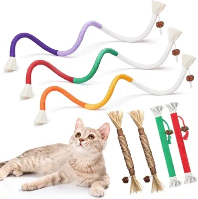 Produktbild von Katzenspielzeug Kauspielzeug aus Silvervine und Catnip, 3 Stück, für Katzen