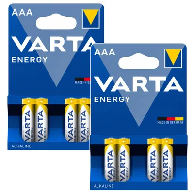 Image de Lot économique de 8 piles R-03 LR03 AAA 1,5 V 4103 Varta Energy