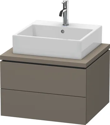 Produktbild von Konsolenunterschrank L-CUBE 400x620x547mm flannel grey seidenmatt flannel grey seidenmatt