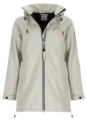 Produktbild von Dry Fashion Damen Softshellmantel Hooge mit Fleece-Innenfutter - Atmungsaktive Softshelljacke mit abnehmbarer Kapuze in Cremeweiß Größe 50