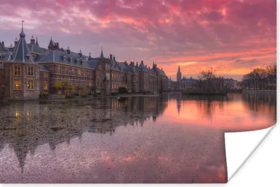Produktbild von MuchoWow® Poster Den Haag - Wasser - Binnenhof 120x80 cm - Bilder
