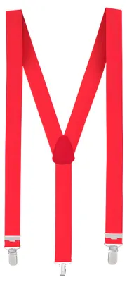 Produktbild von Uni Hosenträger Neon-Pink verstellbar elastisch mit Metallclips 75-120 cm