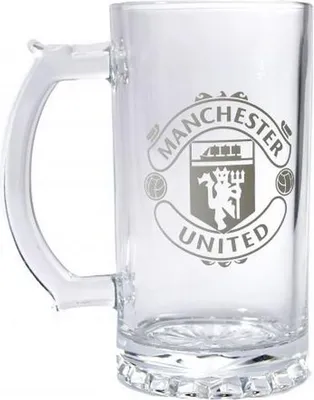 Produktbild von Manchester United FC - Bierkrug, Wappen, Glas BS6031 (Einheitsgröße) (Transparent)