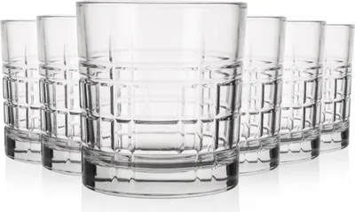 Produktbild von Sechs Gläser 300 ml aus dickem, klarem Glas für alle Getränke