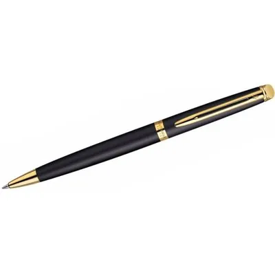 Produktbild von Waterman Hémisphère Kugelschreiber | Mattschwarz mit Zierteile aus 23 K Gold | Mittlere Spitze | Blaue Tinte | Geschenkbox