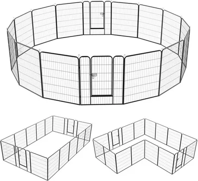 Produktbild von Yaheetech 16-teilig Welpenauslauf Welpenlaufstall 80 x 100 cm Freigehege für Hunde