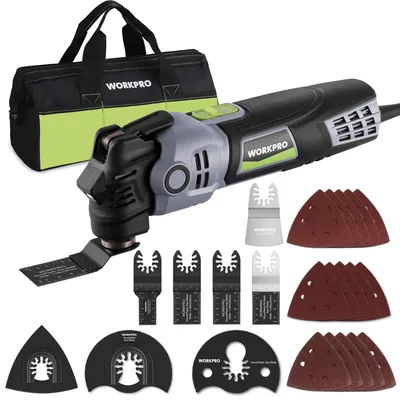 Obrázok produktu pre WORKPRO oscilačná píla, 400 W, 23 príslušenstiev, 6 stupňov otáčok
