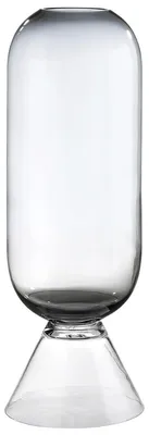 Bodenvase Luxo aus Glas, 80 cm, Ø 27 cm, Schwarz