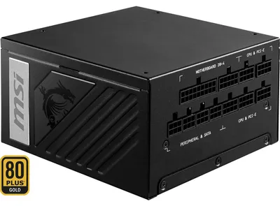 Produktbild von MSI MPG A1000G, 1000 W, 100 - 240 V, 50 - 60 Hz, 13.0/6.5 A, 1000 W, 120 W