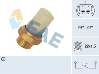 Produktbild von FAE 37710 Temperaturschalter Kühlerlüfter Thermoschalter für OPEL Omega B Limousine (V94) für FIAT Seicento / 600 Schrägheck (187) CINQUECENTO (170)