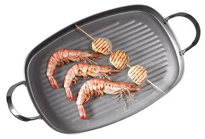 Obrázek produktu pro de Buyer 5640.02, Obdélníkový, Grilovací pánev, Nerezová ocel, Nerezová ocel, Ocel, 25 mm