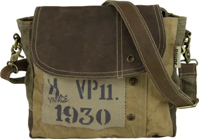Produktbild von Sunsa Damen/Herren Umhängetasche große Schultertasche Handtasche aus Canvas & Leder braun 51679