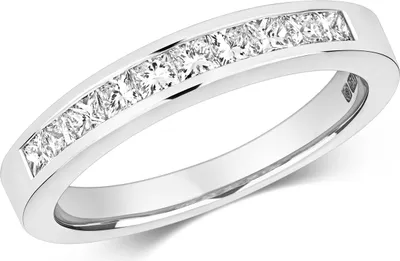 Produktbild von Funkelndes Feuer 18 Karat (750) Weißgold Diamant Damenring Prinzessschliff 0.50 Karat GH - SI2, 54 (17.2); TRS3215218KWRSN
