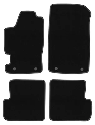 Zdjęcie produktu dla Dywaniki samochodowe welurowe BASIC do: Renault Laguna I (1994-2001, kombi, liftback) czarne, z mocowaniami