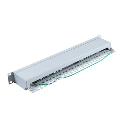 Produktbild von S/CONN 75061, RJ-45, CAT5e, Grau, Rackeinbau, 1U