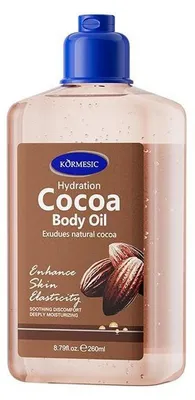 Produktbild von Kormesic Kakao Körperöl | Massageöl 260 ml | feuchtigkeitsspendendes Body Oil für geschmeidige Haut