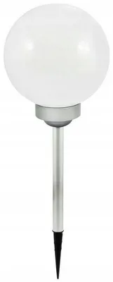 Produktbild von Solar-Gartenstecklampe Kugel RGB Silber 68 cm LED mit Fernbedienung