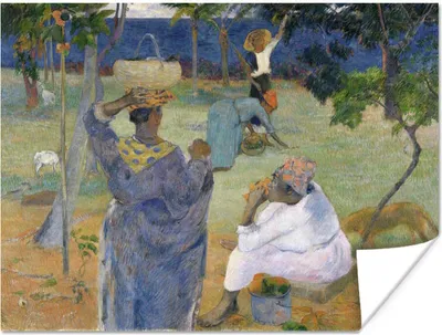 Produktbild von MuchoWow® Poster Unter den Mangos auf Martinique - Gemälde von Paul Gauguin 120x90 cm - Wandbild
