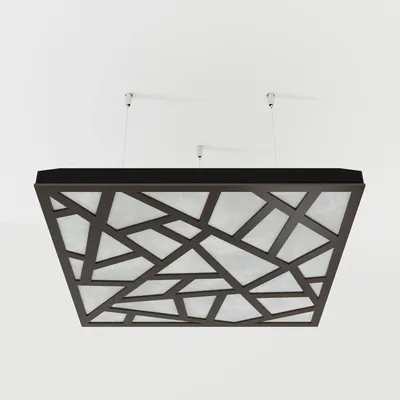 Produktbild von 4er-Set Akustik-Deckenpaneele SKYROSS Samt 50x50x5 cm, Wenge/Weiß