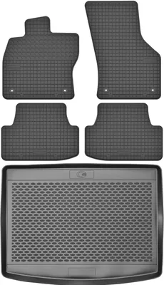 Imagen del producto de Volkswagen T-Roc, modelo a partir de 2018: Juego de alfombrillas de goma + alfombrilla para el maletero