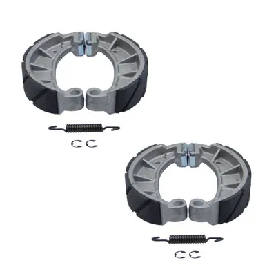 Imagen del producto de Juego de pastillas de freno delanteras y traseras, ranuradas, para uso deportivo (con muelles), para Simson S51, S50, KR51, Schwalbe Star, S70 SR50