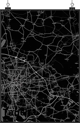 Produktbild von Mr. & Mrs. Panda Bild Taucha DIN A3 - Geschenk, Plakat, drucke, wanddeko, Kunstdruck, Stadt Dorf Karte Landkarte Map Stadtplan, Design Poster