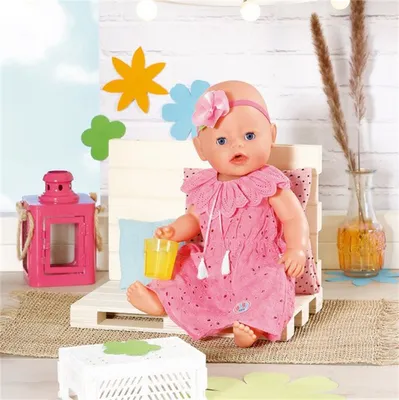Zdjęcie produktu dla BABY born Trend sukienka w kwiaty, 43 cm