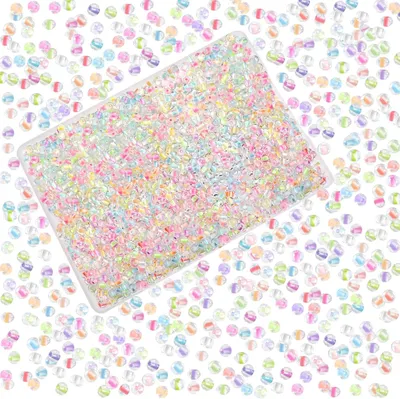 Immagine prodotto di Set di perline di vetro, 1500 pezzi, 3 mm, per la creazione di gioielli fai-da-te