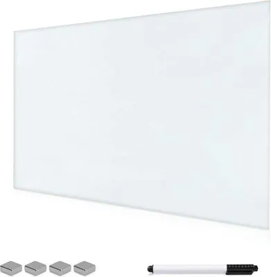 Produktbild von Famanu Magnetisches Whiteboard 40x60 cm - Auswischbar, inkl. Stift, Magneten, Montageset - Weiß