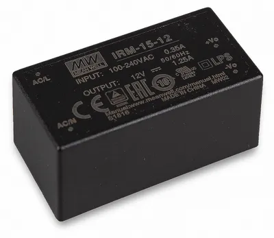Produktbild von Mean Well IRM-15-12 Schaltnetzteil Modul 12V/DC/0-1,25A/ 15W