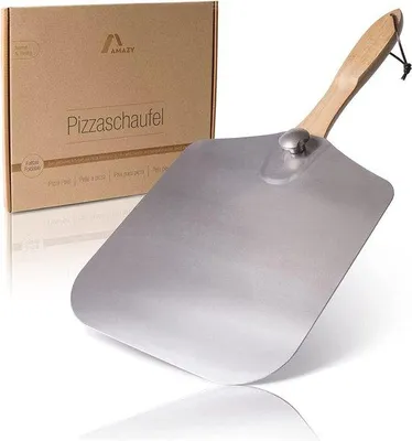 Produktbild von Famanu Pizzaschaufel Aluminium und Holz - hitzebeständig und platzsparend
