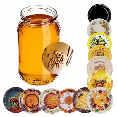 Produktbild von KADAX Glasbehälter 900 ml Honig Konserven 8 Stück