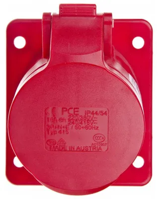 Produktbild von PCE Schalttafeleinsatz 16A 5-polig 400V IP44 rot