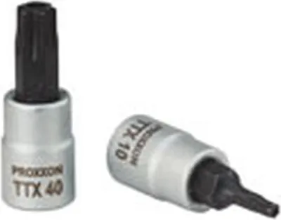 Immagine prodotto di PROXXON 23755 Torx Einsatz TTX5 Antrieb 6,3mm (1/4") mit Stirnlochbohrung