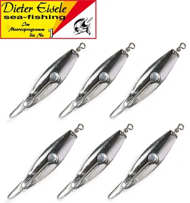 Produktbild von Dieter Eisele Rotbarsch Lockhaken - 6 Einzelhaken für Rotbarschangeln, Größe:4/0