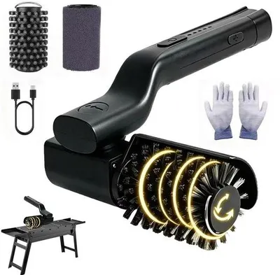 Zdjęcie produktu dla Elektryczna szczotka do grilla, elektryczny czyszczący grill z 3 trybami czyszczenia i 180° regulowaną głowicą szczoteczki, czyszczenie grilla do grillowania na zewnątrz