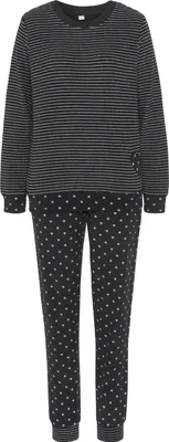 Produktbild von Vivance Dreams Pyjama 2 -teilig Steifen-/Herzchen-Muster Größe 32/34