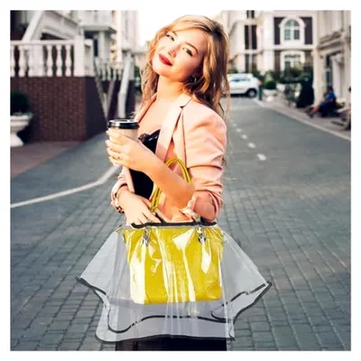 Produktbild von Transparenter Regenschutz für Handtaschen – leichte Abdeckung für Damen, ideal für Reisen und Outdoor-Aktivitäten