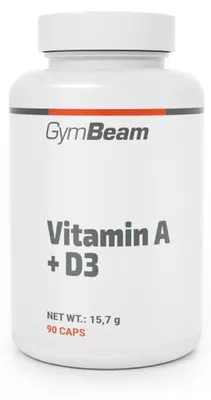 Produktbild von GymBeam - Vitamin A + D3, 90 Kapseln