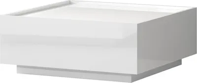 Produktbild von Couchtisch Garim 42, Farbe: Weiß Hochglanz - 90 x 90 x 36 cm (B x T x H)