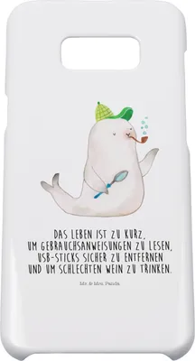 Produktbild von Mr. & Mrs. Panda Samsung Galaxy S8 plus Handyhülle  Robbe Sherlock - Weiß - Geschenk, Cover, Handy Case, Lustige Sprüche, Hülle