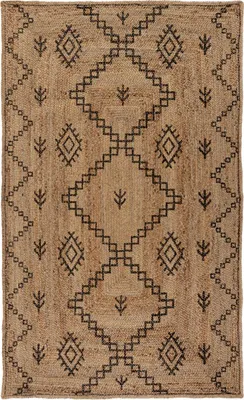 Obrázek produktu pro 200x290 cm Kusový koberec Printed Jute Rowen Natural/Black