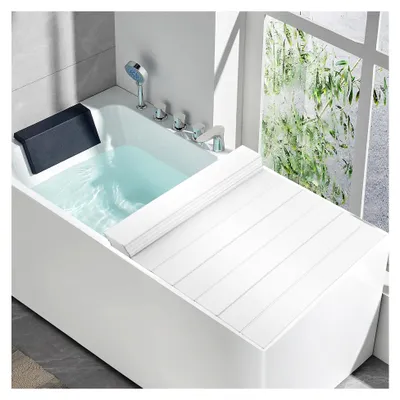 Produktbild von Faltbare Badewannenabdeckung 170 x 75 x 0,65 cm in Weiß aus PVC