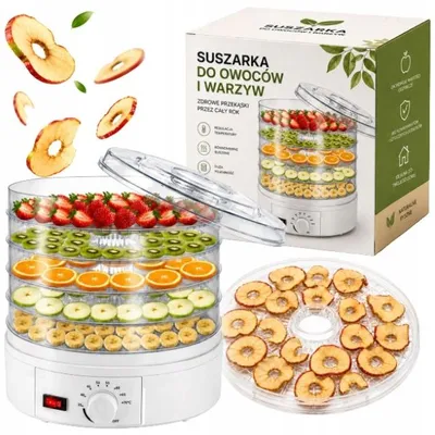 Produktbild von Dörrautomat 5 Etagen Dörrgerät für Obst Gemüse Pilze mit Umluft