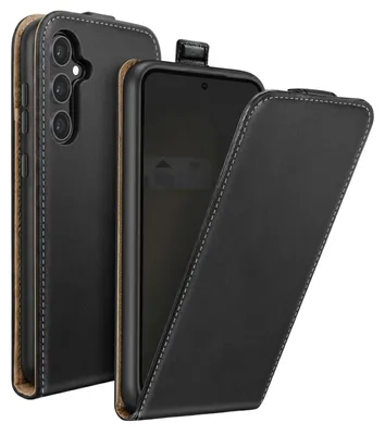 Zdjęcie produktu dla Avizar, magnetyczne etui typu klapka do telefonu Galaxy S23 FE z przegródką na karty, kolor czarny