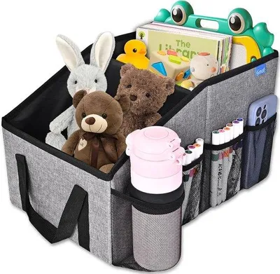 Produktbild von Auto Organizer für Vorder- und Rücksitz - Faltbares Aufbewahrungsmaterial mit mehreren Taschen