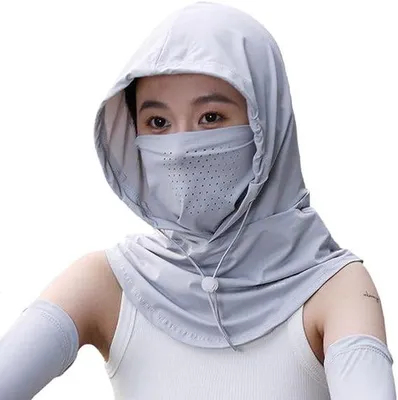 Image de Cagoule pour femmes avec protection pour la nuque et visière, résistante aux UV, pour les voyages et les activités de plein air