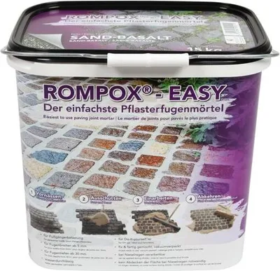 Produktbild von Romex ROMPOX-EASY Pflasterfugenmörtel Basalt 15kg Eimer