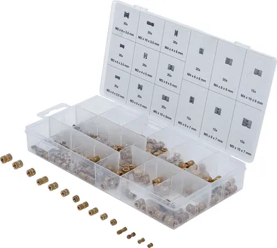 Produktbild von BGS technic Insert Nut Assortment, 352 mm, 352 g